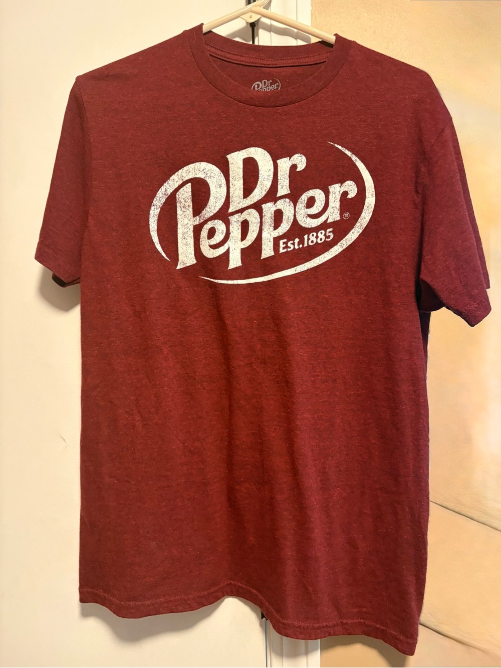 Dr Pepper Logo Tee in Deep Maroon